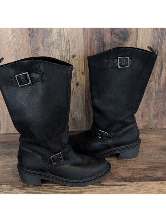 Dr. Martens Shoes - Dr. Martens Streetwear Vintage Combat Boots with Buckles 11      C164